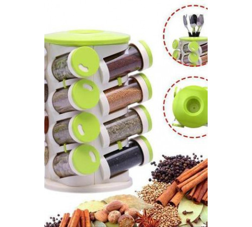 Стойка для хранения специй spice rack sixteen in one, набор для специй 16 в 1