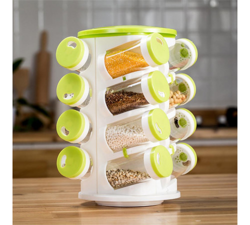Стойка для хранения специй spice rack sixteen in one, набор для специй 16 в 1