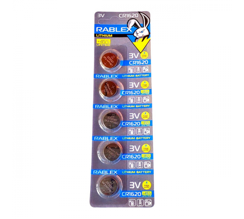 Rablex CR1620 3V blister card/5 pcs/100/2000 за 13 грн