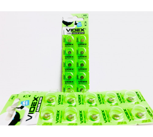 Батар часов Videx AG 1 (LR621) BLISTER CARD 10pcs за 9 грн