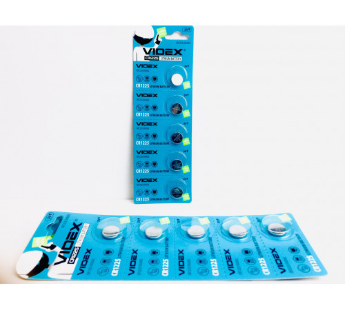 Батарейка литиевая VIDEX CR1225 5pcs BLISTER CARD за 19 грн