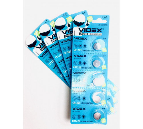 Батарейка литиевая VIDEX CR1225 5pcs BLISTER CARD за 19 грн