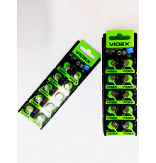 Батарейка годинникова Videx AG 3 (LR41) BLISTER CARD 10pcs