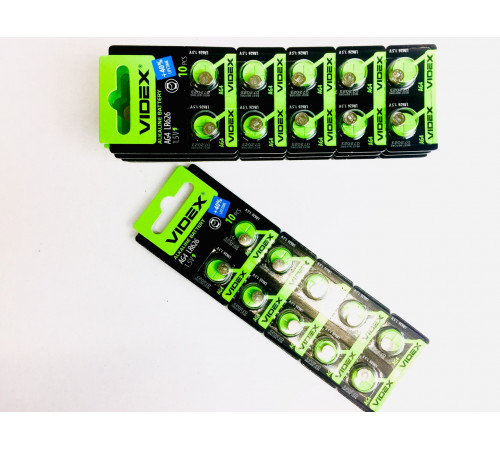 Батарейка годинникова Videx AG 4 (LR626) BLISTER CARD 10pcs за 6 грн
