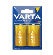 Батарейка VARTA LONGLIFE щелочная D LR20 2xBL ALKALINE KOD-5348