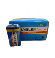 Батарейка солевая Rablex 6F22/9V/ 1604/ 1062 (Крона) 1pcs SHRINK (500)