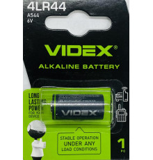 Батарейка щелочная Videx 4LR44/A544 1рс BLISTER (12/240)