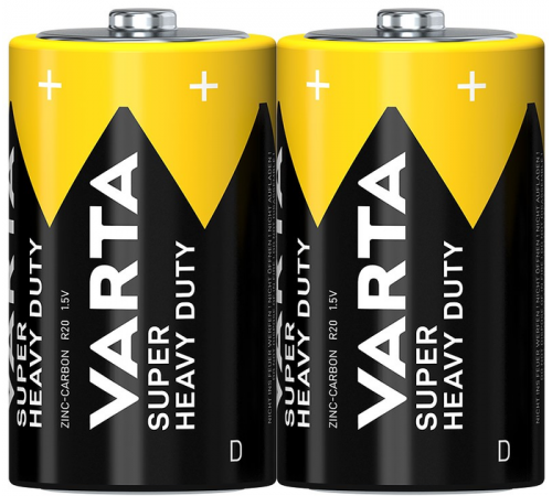 Батарейка VARTA Superlife Техника (Super Heavy Duty) 1.5V - R20P/D, 2 шт ART-6540 (288) за 70 грн