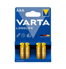 Батарейка VARTA LONGLIFE щелочная AAA LR03 4xBL ALKALINE KOD-5072
