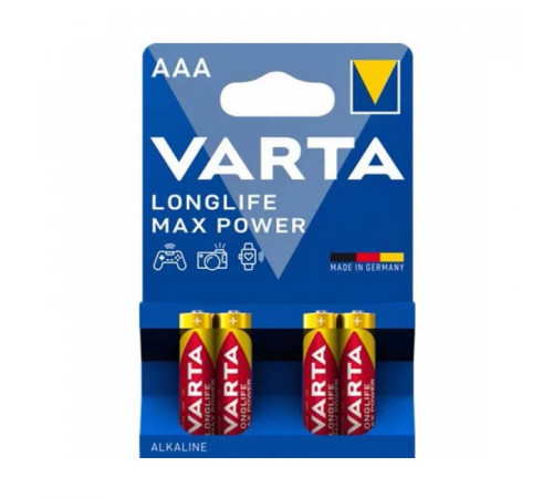 Батарейка VARTA LONGLIFE MAX POWER щелочная AAA LR03 4xBL ALKALINE KOD-4734 за 49 грн