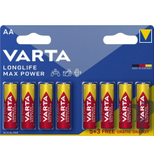 Батарейка VARTA LONGLIFE MAX POWER щелочная AA LR6 8xBL ALKALINE KOD-4152
