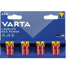 Батарейка VARTA LONGLIFE MAX POWER щелочная AAA LR03 8xBL ALKALINE KOD-4183