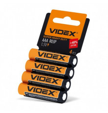 Батарейка сольова VIDEX R3P/AAA 4pcs SHRING (60/1440 шт/ящ)