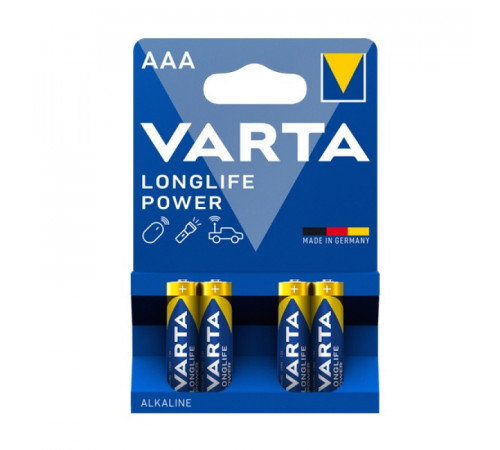 Батарейка VARTA LONGLIFE POWER щелочная AAA LR03 4xBL ALKALINE KOD-3964 за 38 грн