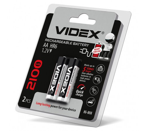 Аккумуляторы Videx HR6/AA 2100MAH double blister/2pcs за 212 грн