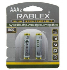 Аккумуляторы RABLEX HR03 RB-800 ( 1.2V / 800mAh / Ni-MH / AAA / блистер / 2шт )