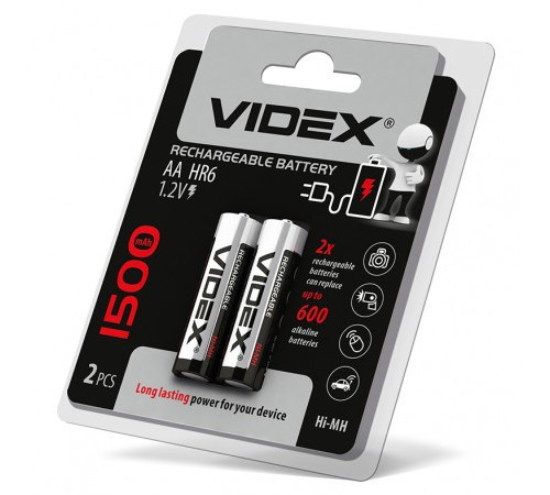 Аккумуляторы Videx HR6/AA 1500MAH double blister/2pcs за 140 грн