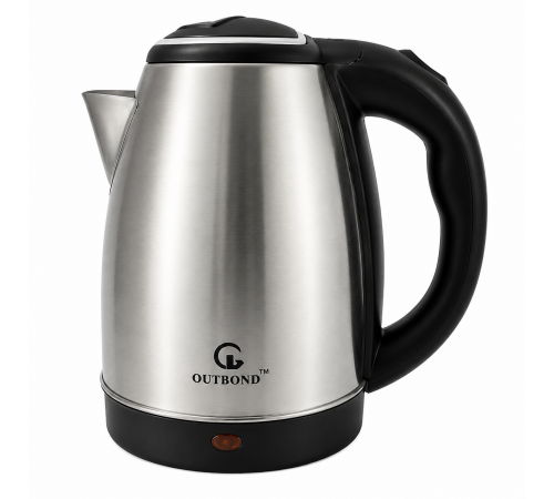 Электрочайник OUTBOND OB-2001 1850 Вт / Электрочайник из нержавеющей стали на 2 л / Дисковый электрический чайник