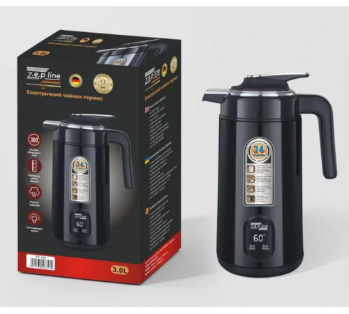 Синий Электрочайник термос Zepline ZP-123-R 3л 2200 Вт