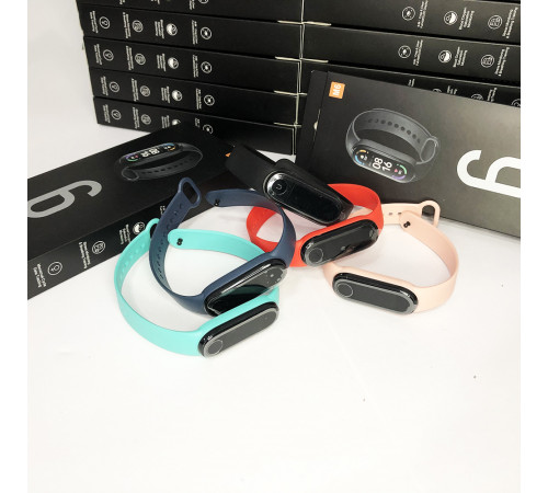 Фитнес браслет FitPro Smart Band M6 (смарт часы, пульсоксиметр, пульс). Цвет: розовый SZ-45