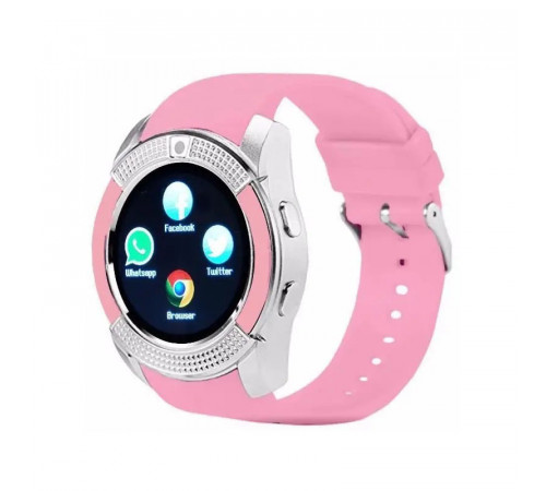 Розумний смарт-годинник Smart Watch V8. Колір рожевий MD-27 за 560 грн