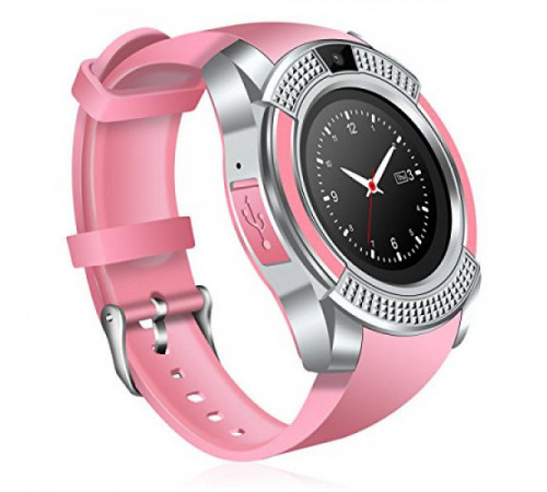 Розумний смарт-годинник Smart Watch V8. Колір рожевий MD-27 за 560 грн