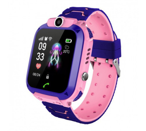 Детские Смарт Часы Smart Baby Watch Q12 SIM /Bluetooth /LBS/GPS. Цвет: розовый PW-69