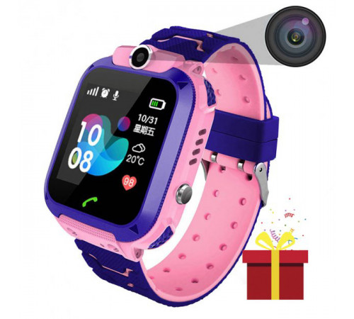 Детские Смарт Часы Smart Baby Watch Q12 SIM /Bluetooth /LBS/GPS. Цвет: розовый PW-69