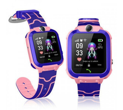 Детские Смарт Часы Smart Baby Watch Q12 SIM /Bluetooth /LBS/GPS. Цвет: розовый PW-69