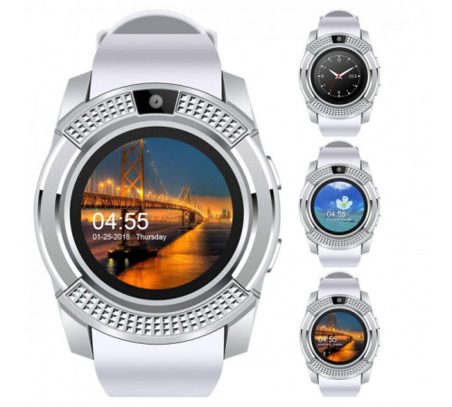 Умные смарт-часы Smart Watch V8. Цвет: белый MB-41