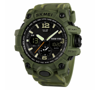 Спортивний чоловічий годинник для хлопця SKMEI 1155BCMGN GREEN CAMO, Годинник для походу AX-98