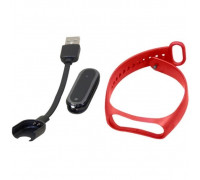 Фитнес Браслет Smart Band M4 c Пульсометром и Тонометром. Цвет: красный SB-67