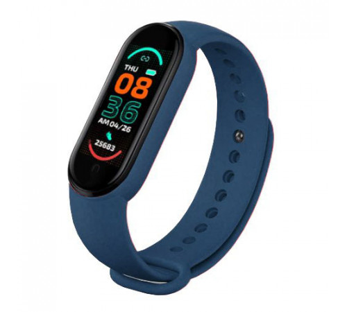 Фитнес браслет FitPro Smart Band M6 (смарт часы, пульсоксиметр, пульс). Цвет: синий JQ-19