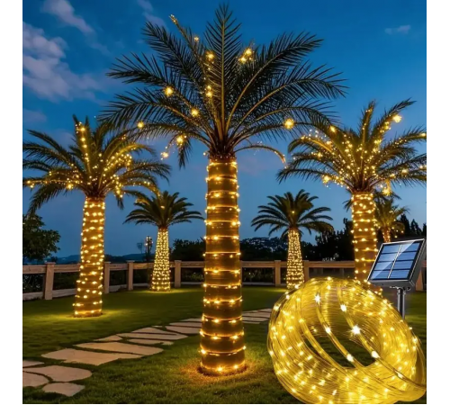 Светодиодная гирлянда "Трубка" 10 м 100 LED, теплый белый