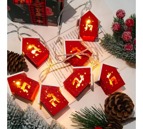 Новогодняя гирлянда 3 м, 20 LED, теплый белый свет, USB