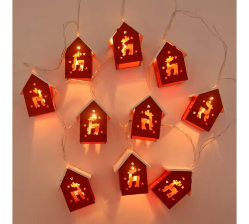 Новогодняя гирлянда 3 м, 20 LED, теплый белый свет, USB