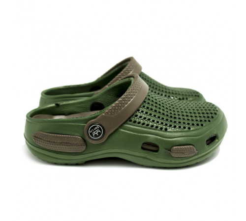 Кроксы детские подростковые сабики "Like Crocs" Хаки 32 20.5 см