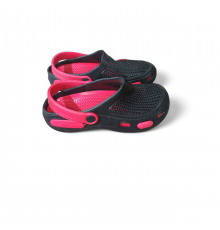 Крокси дитячі підліткові сабіки "Like Crocs" червоно чорний