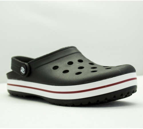 Крокси підліткові чорні сабо з великими дірками "Like Crocs" 38