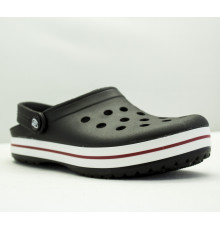 Кроксы подростковые черные сабо с большими дырками "Like Crocs" 39