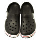 Крокси підліткові чорні сабо з великими дірками "Like Crocs"