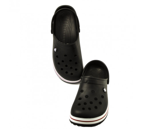 Крокси підліткові чорні сабо з великими дірками "Like Crocs"