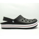Крокси підліткові чорні сабо з великими дірками "Like Crocs"