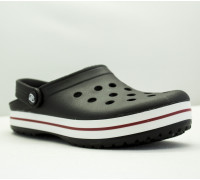 Крокси підліткові чорні сабо з великими дірками "Like Crocs"