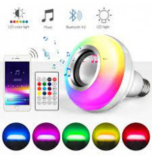 Светодиодная лампа с Bluetooth колонкой Bulb 12Вт в патрон Е27, RGB светильник с динамиком и пультом PRP