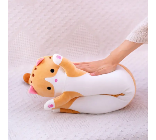 Черный 70см Мягкая Игрушка Кот Длинний Подушка Обнимашка