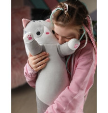 Мягкая Игрушка Кот Длинний 90см Подушка Обнимашка Серый