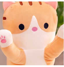 Мягкая Игрушка Кот Длинний 50см Подушка Обнимашка серый