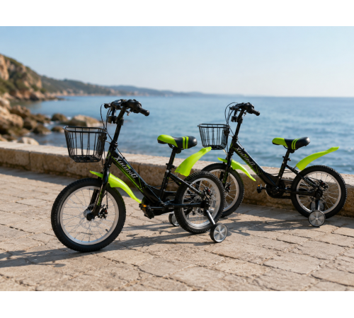 Велосипед XDDING R20 Зеленый / Детский велосипед с корзинкой