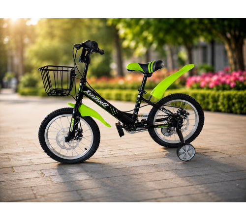 Велосипед XDDING R20 Зеленый / Детский велосипед с корзинкой